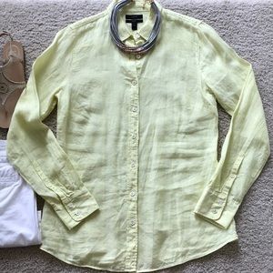 J Crew Perfect Shirt in Crosshatch Linen
